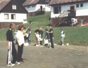 Blick auf die Ferienhäser